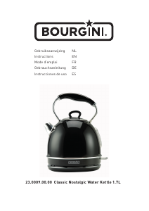 Manual de uso Bourgini 23.0009.00.00 Classic Nostalgic Hervidor