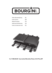 Manual Bourgini 16.1108.00.00 Raclette Grill