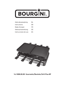 Handleiding Bourgini 16.1008.00.00 Gourmetstel