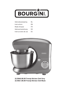 Mode d’emploi Bourgini 22.5060.00.00 Trendy Kitchen Chef Robot sur socle