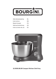 Mode d’emploi Bourgini 22.5030.00.00 Compact Kitchen Chef Robot sur socle