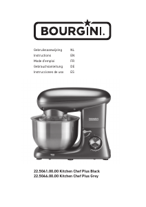 Mode d’emploi Bourgini 22.5046.00.00 Kitchen Chef Plus Robot sur socle