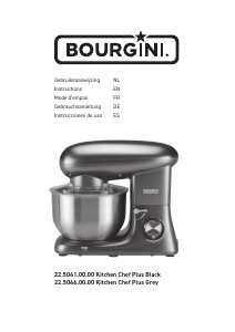 Handleiding Bourgini 22.5046.00.00 Kitchen Chef Plus Standmixer