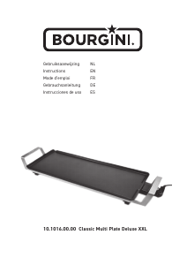 Manual Bourgini 10.1016.00.00 Classic Multi Plate Deluxe XXL Table Grill