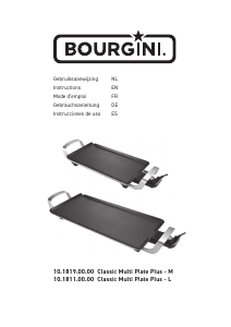 Manual de uso Bourgini 10.1811.00.00 Classic Multi Plate Plus L Parrilla de mesa