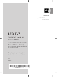 Руководство LG 86UQ90006LD LED телевизор