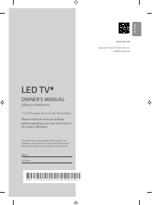 Руководство LG 60UQ91009LD LED телевизор