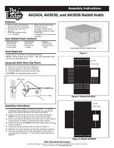 Manual Pet Lodge AH2424 Rabbit Pen