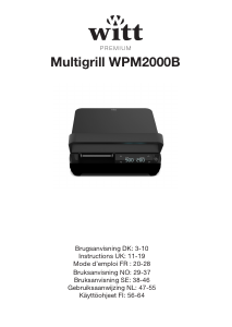 Bruksanvisning Witt WPM2000B Kontaktgrill