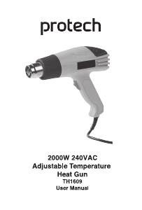 Manual Protech HT1609 Heat Gun