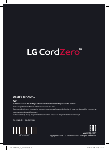 Manual LG A9DDCARPET CordZero Vacuum Cleaner