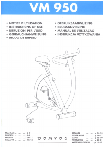 Handleiding Domyos VM 950 Hometrainer