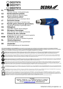 Manual de uso Dedra DED7971 Decapador por aire caliente