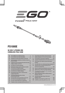 Manuál EGO PS1003E Motorová pila