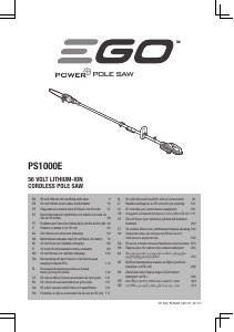 Priručnik EGO PS1000E Motorna pila