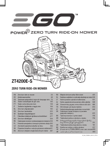 Manual EGO ZT4200E-S Mașină de tuns iarbă