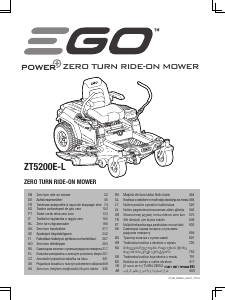 Εγχειρίδιο EGO ZT5200E-L Μηχανή του γκαζόν