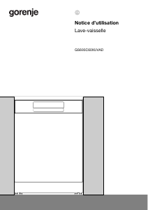 Mode d’emploi Gorenje GS693C60XUVAD Lave-vaisselle