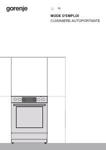 Mode d’emploi Gorenje GECS5C70XA Cuisinière