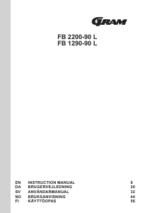 Handleiding Gram FB 2200-90 L Vriezer