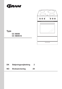 Bruksanvisning Gram CC 56050 B Komfyr