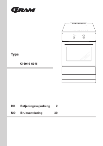 Brugsanvisning Gram KI 6016-60 N Komfur