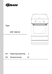 Bruksanvisning Gram EKIP 16663-92 Komfyr