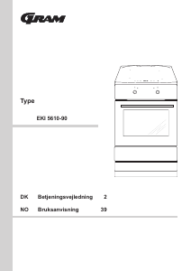 Bruksanvisning Gram EKI 5610-90 Komfyr