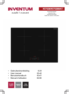 Mode d’emploi Inventum IKI7028 Table de cuisson