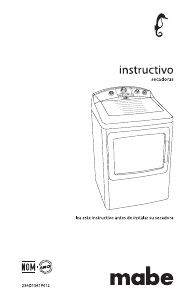 Manual Mabe SMC620DPBB Dryer