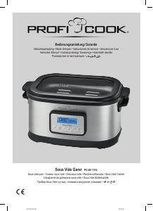 Manual de uso Proficook PC-SV 1112 Olla de cocción al vacío