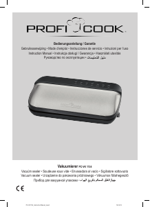 Instrukcja Proficook PC-VK 1134 Pakowarka próżniowa