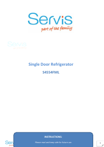 Manual Servis S4554FMLW/2 Refrigerator