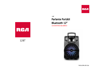 Manual de uso RCA 12BT Altavoz