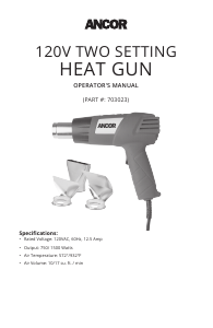 Manual Ancor 703023 Heat Gun