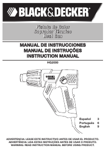 Manual de uso Black and Decker HG2000K Decapador por aire caliente