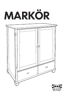 Руководство IKEA MARKOR (113x62x134) Тумба под телевизор