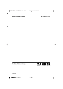 Bedienungsanleitung Zanker AE 2030 Trockner