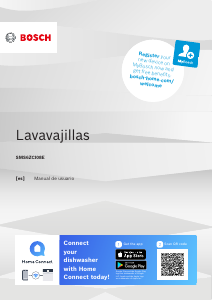 Manual de uso Bosch SMS6ZCI08EB Lavavajillas