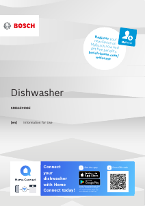 Manual Bosch SMS6ZCI08EB Dishwasher