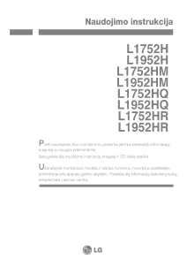 Vadovas LG L1752HR-BF Skystakristalis monitorius