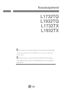 Kasutusjuhend LG L1732TQ-SF LCD-kuvar