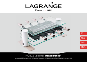 Handleiding Lagrange 009408 Transparence Gourmetstel