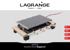 Mode d’emploi Lagrange 399002 Elegance Gril raclette