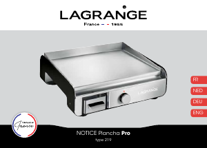 Manual Lagrange 219005 Pro Table Grill