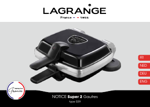 Handleiding Lagrange 039121 Super 2 Wafelijzer