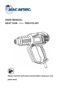 Manual Mac Afric THEATG-001 Heat Gun