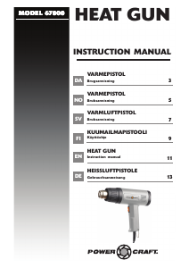 Bruksanvisning Power Craft 67000 Varmepistol