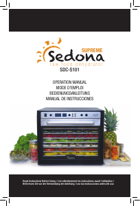 Manual Sedona SDC-S101-B Food Dehydrator
