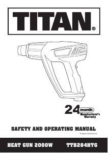Manual Titan TTB284HTG Heat Gun